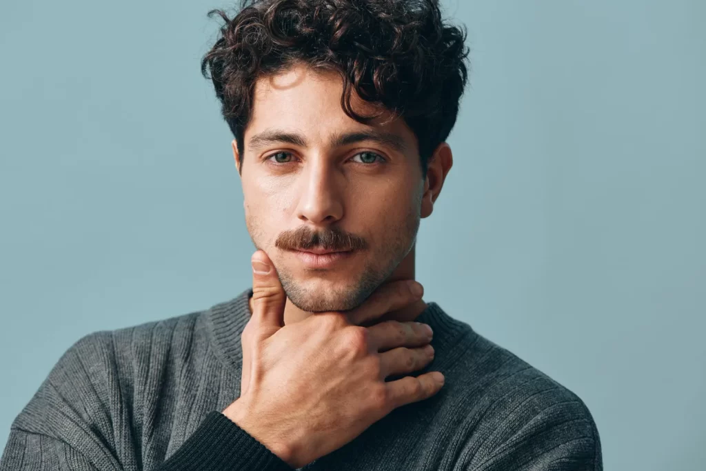 man handsome hipster copyspace fashion face smile utc