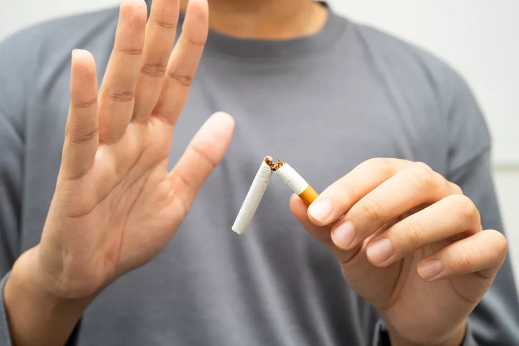 quit smoking asian teenage man breaking destroy c utc